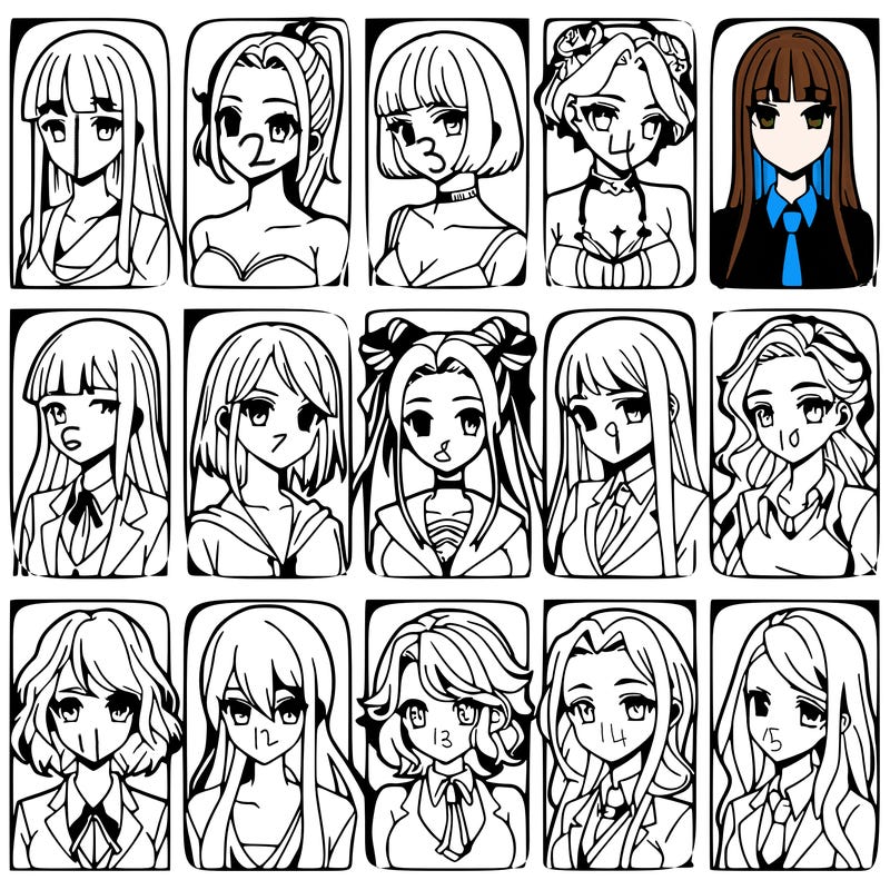 girls that look diffrent anime