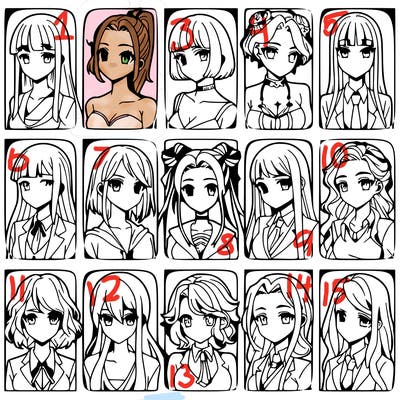 girls that look diffrent anime