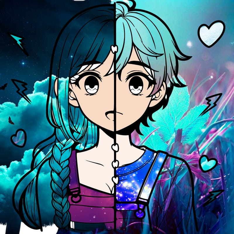 realistic girl boy split