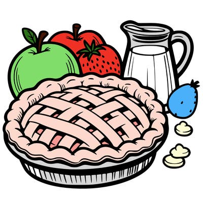a pie of food