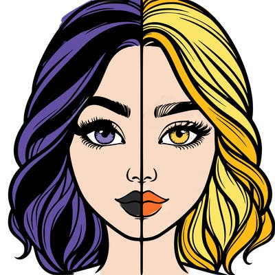 realistic girl split half