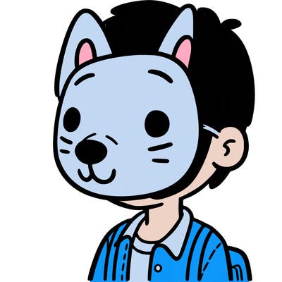 person with an animal mask on