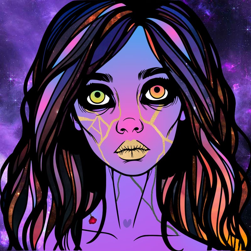 scary beautiful realistic girl