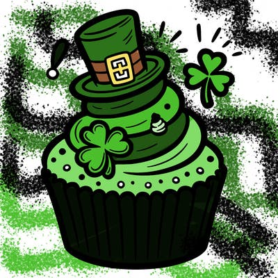 saint patrick’s day cupcake