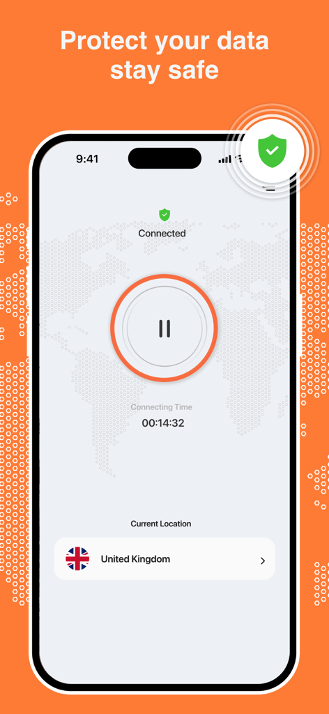 Dns Browsec VPN  Speedify - Interfaz de la aplicación North Star VPN mostrando una conexión segura a un servidor en el Reino Unido.