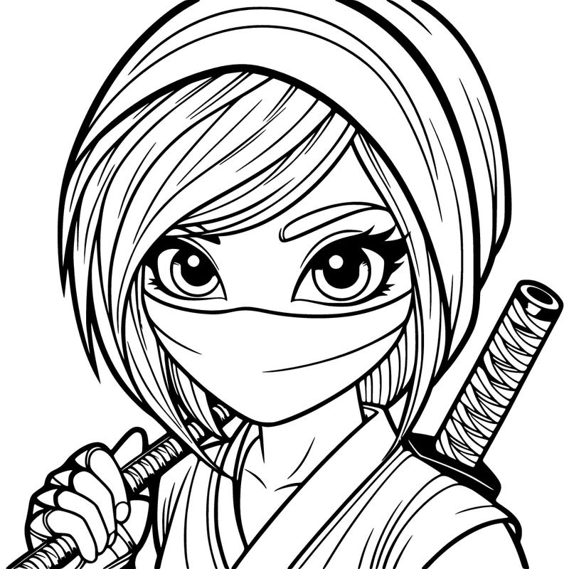 realistic ninja girl