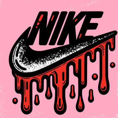 dripping nike logo