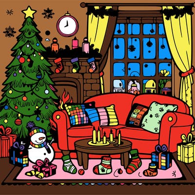 christmas living room