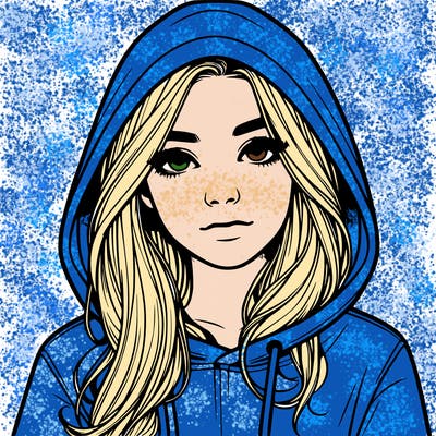 realistic girl with a hoodie
