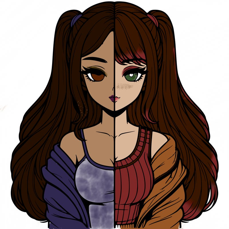 realistic girl split