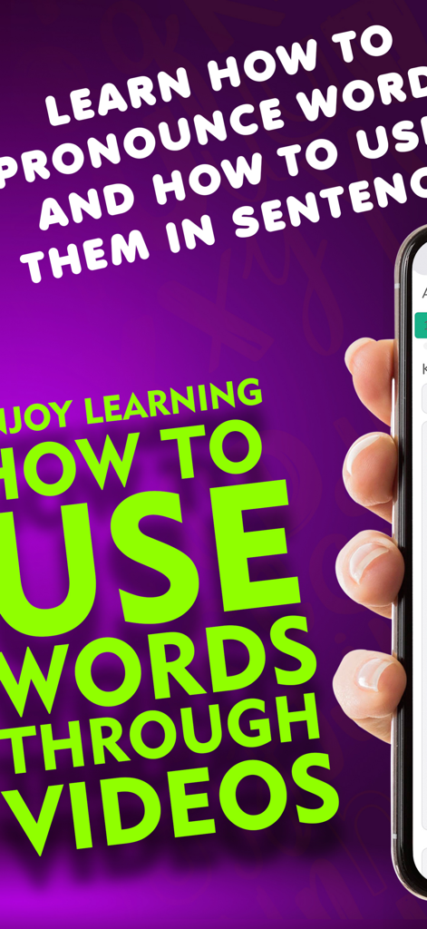 Learn Words Daily on Widget - Graphic showing how to learn word pronunciation and usage through videos in the Linguwa app