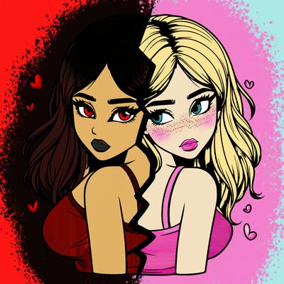 realistic girl split