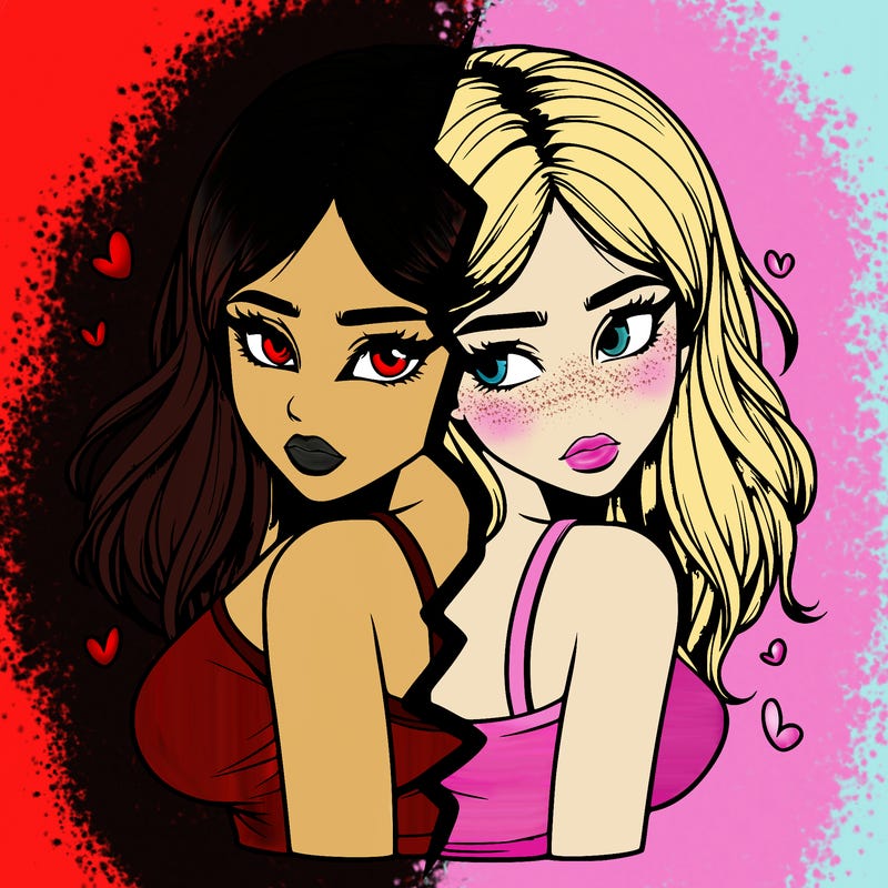 realistic girl split