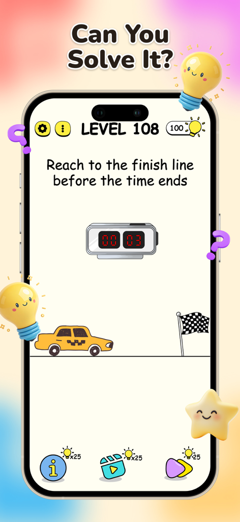 Brain IQ: Puzzle & Logic Games - Ein kniffliges Taxi- und Ziellinien-Logikrätsel in der Brain IQ Mobile App.