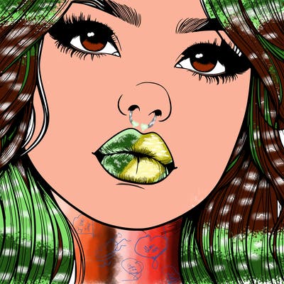 really realistic girl with lips