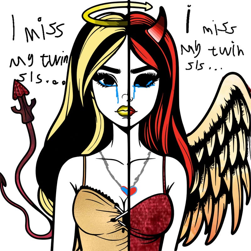 devil vs angel realistic girl