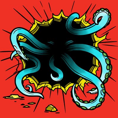 a rip in reality with tentacles coming out