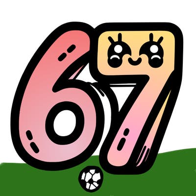 the numbers 67