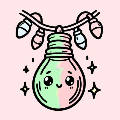 small bulb of a garland