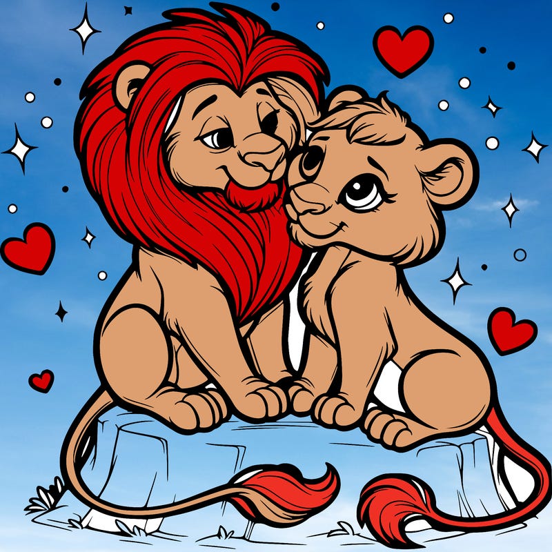 lion and lioness inlove
