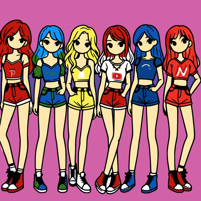 a group of girls wearing crop tops and shorts