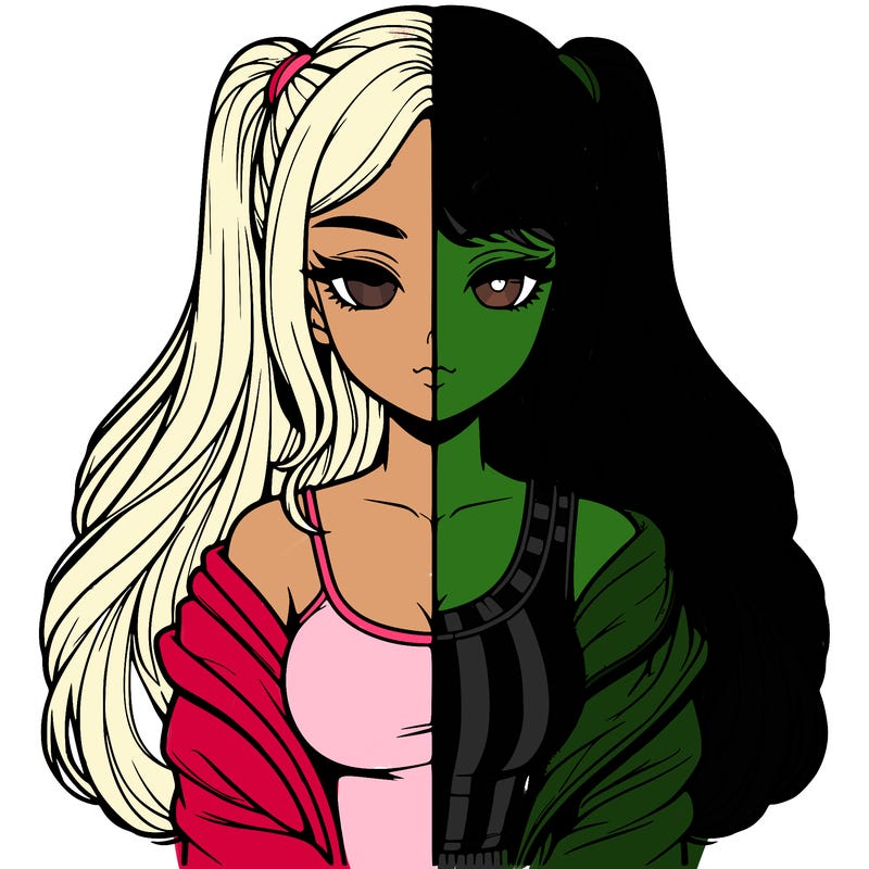 realistic girl split