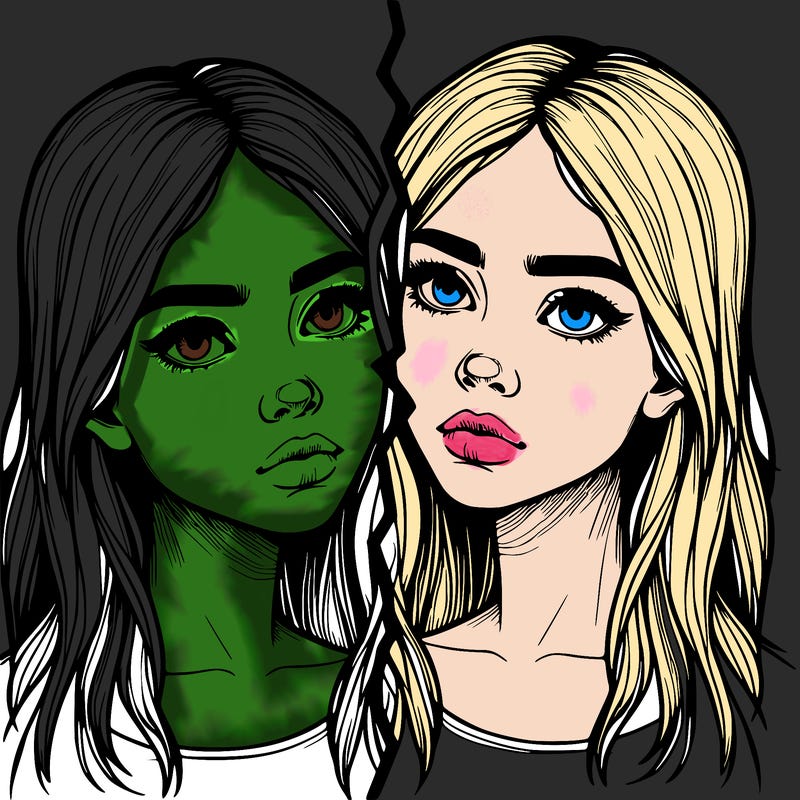 realistic girl split