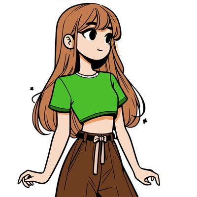 girl in a cute crop top