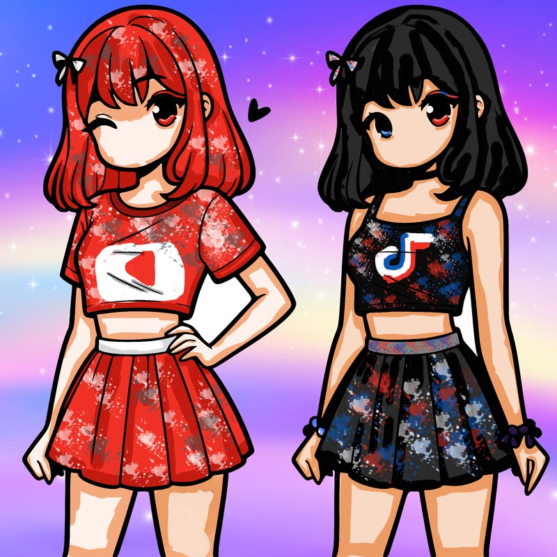 girl wearing crop top  and skirt