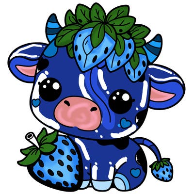 cute strawberry cow