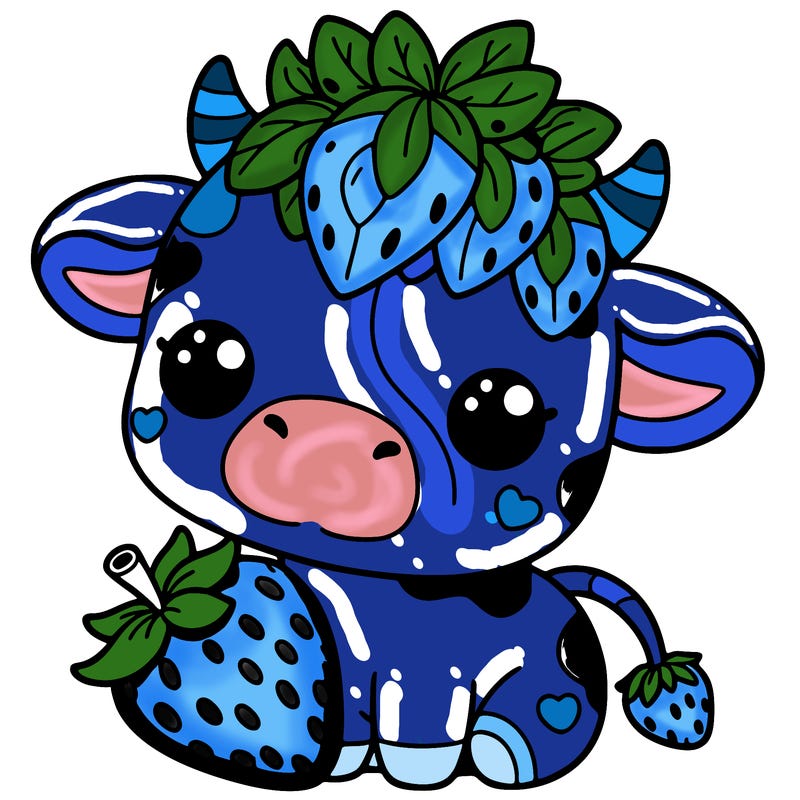 cute strawberry cow