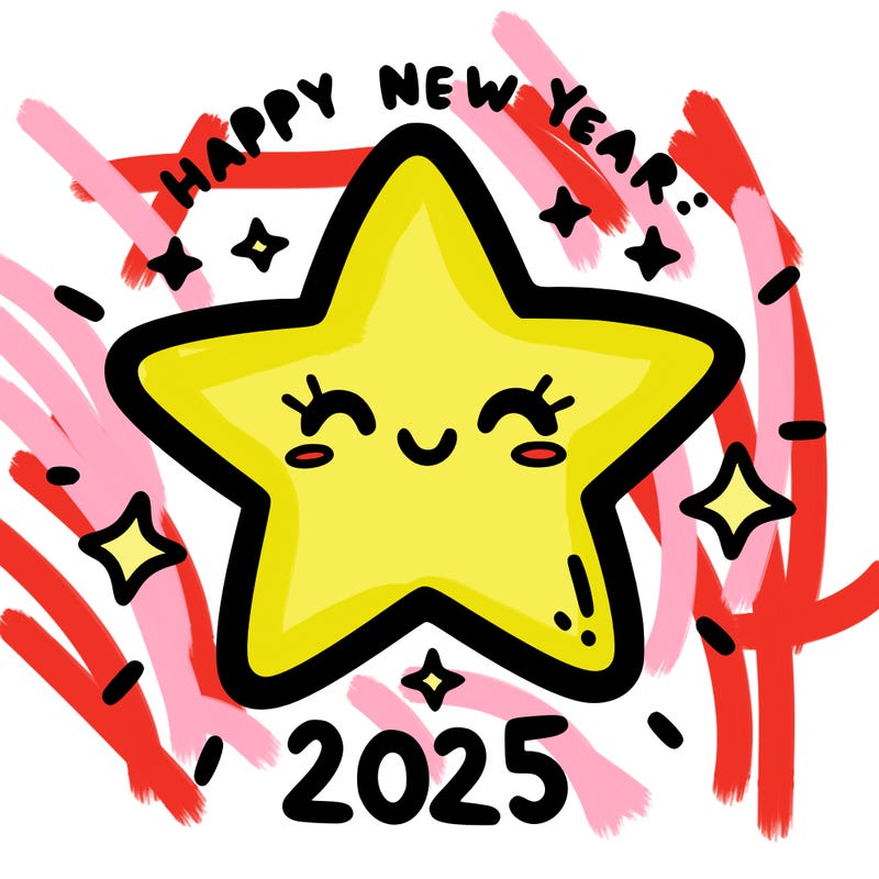 happy new year 2025 star wish