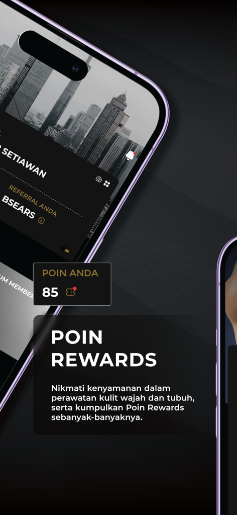 Euromedica - Euromedica mobile app interface showing reward points and loyalty program for medical aesthetic treatments.