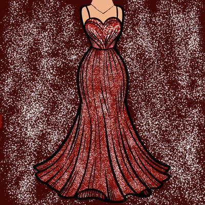 attractive long fashion dress