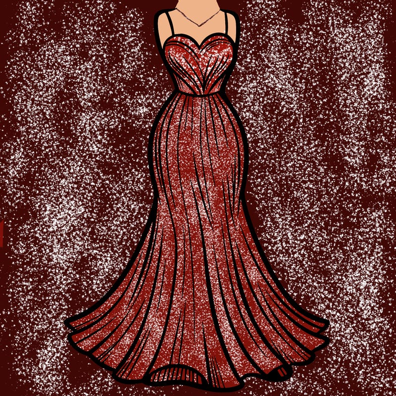 attractive long fashion dress