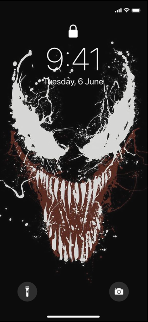 Scary venom Wallpapers Monster - 아이폰 잠금 화면의 날카로운 이빨을 가진 무서운 베놈 몬스터 배경화면