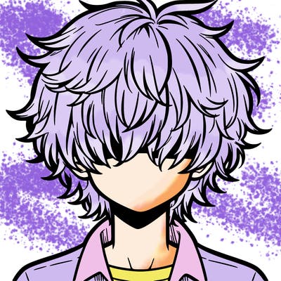 manga boy fluffy hair covering his eyes