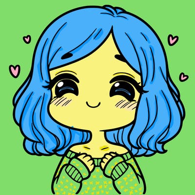 a girl with delicate features happy