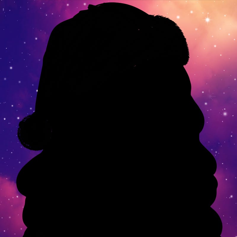 realistic girl in santa hat