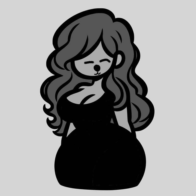 curvy woman with hair