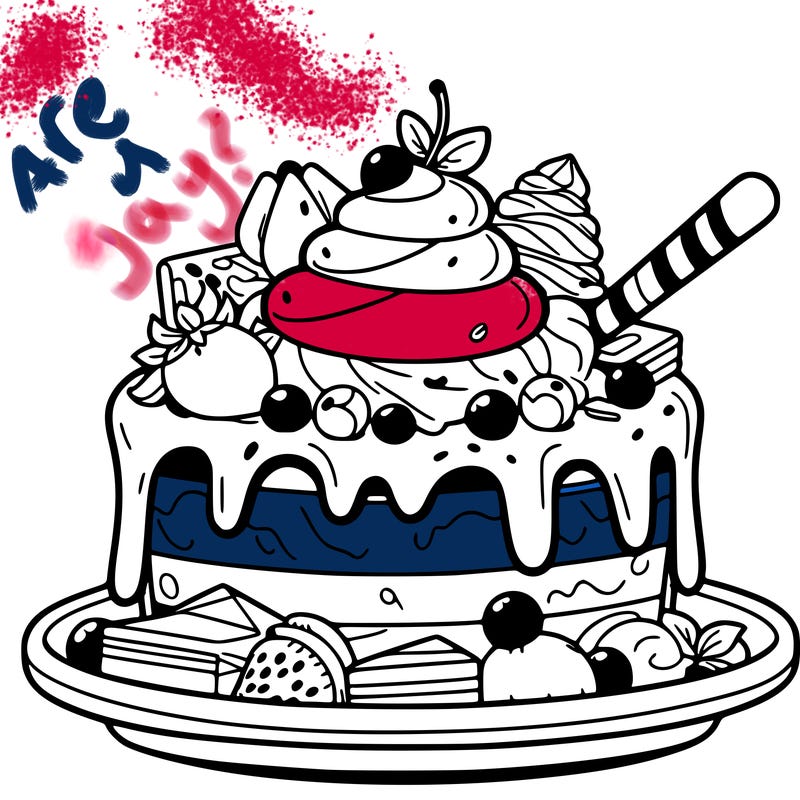 dessert with many toppings