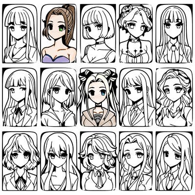 girls that look diffrent anime