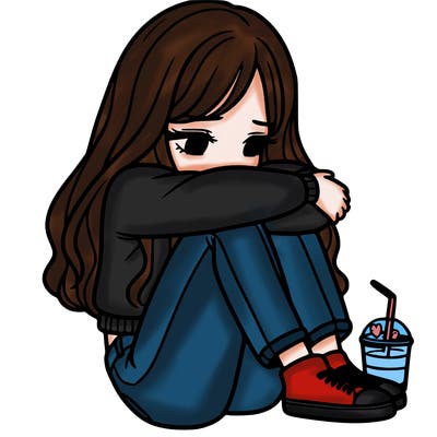 a girl  after a breakup