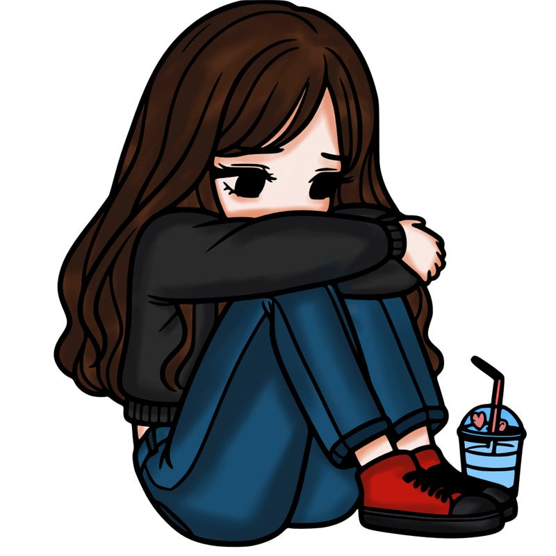 a girl  after a breakup