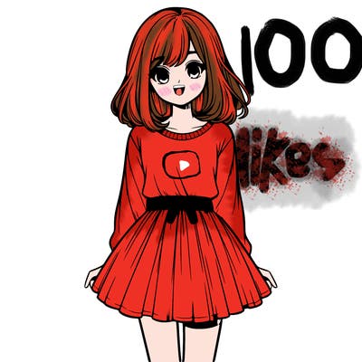 realistic girl with a skirt on