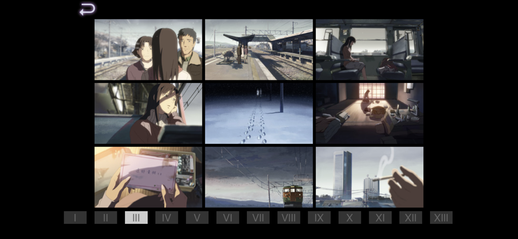 5cm per Second Film Book Ⅲ - Cuadrícula de escenas de alta calidad del anime 5 Centimeters per Second
