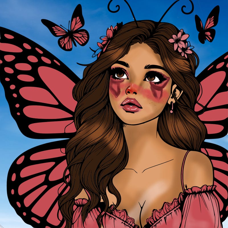 butterfly fairy realistic girl