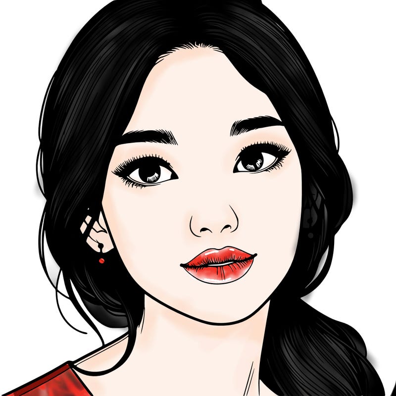 beautiful realistic asian woman