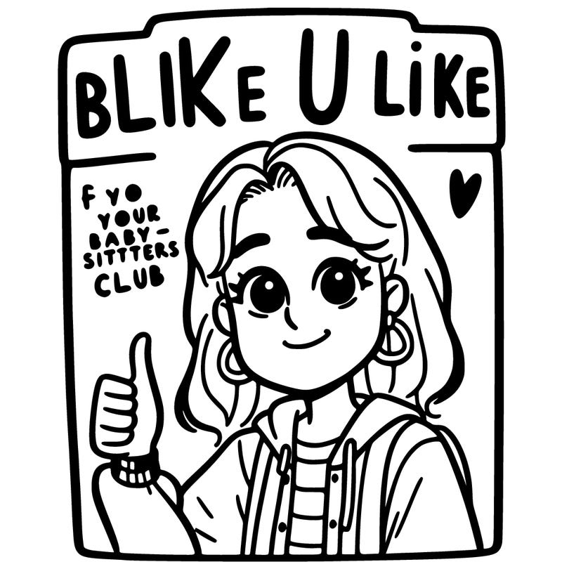 girl saying like if u like the babysitters club.