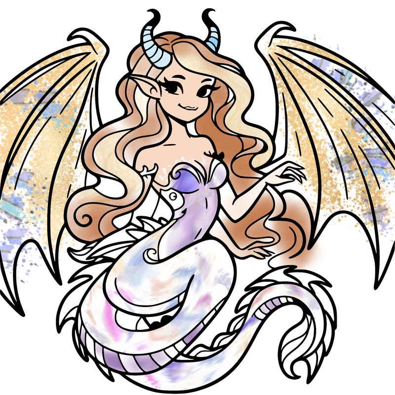 dragon lady with wings